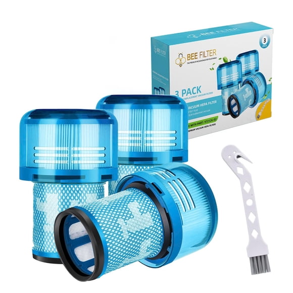Paquete de 3 filtros de aspiradora Premium True HEPA para Dyson V12 Detect