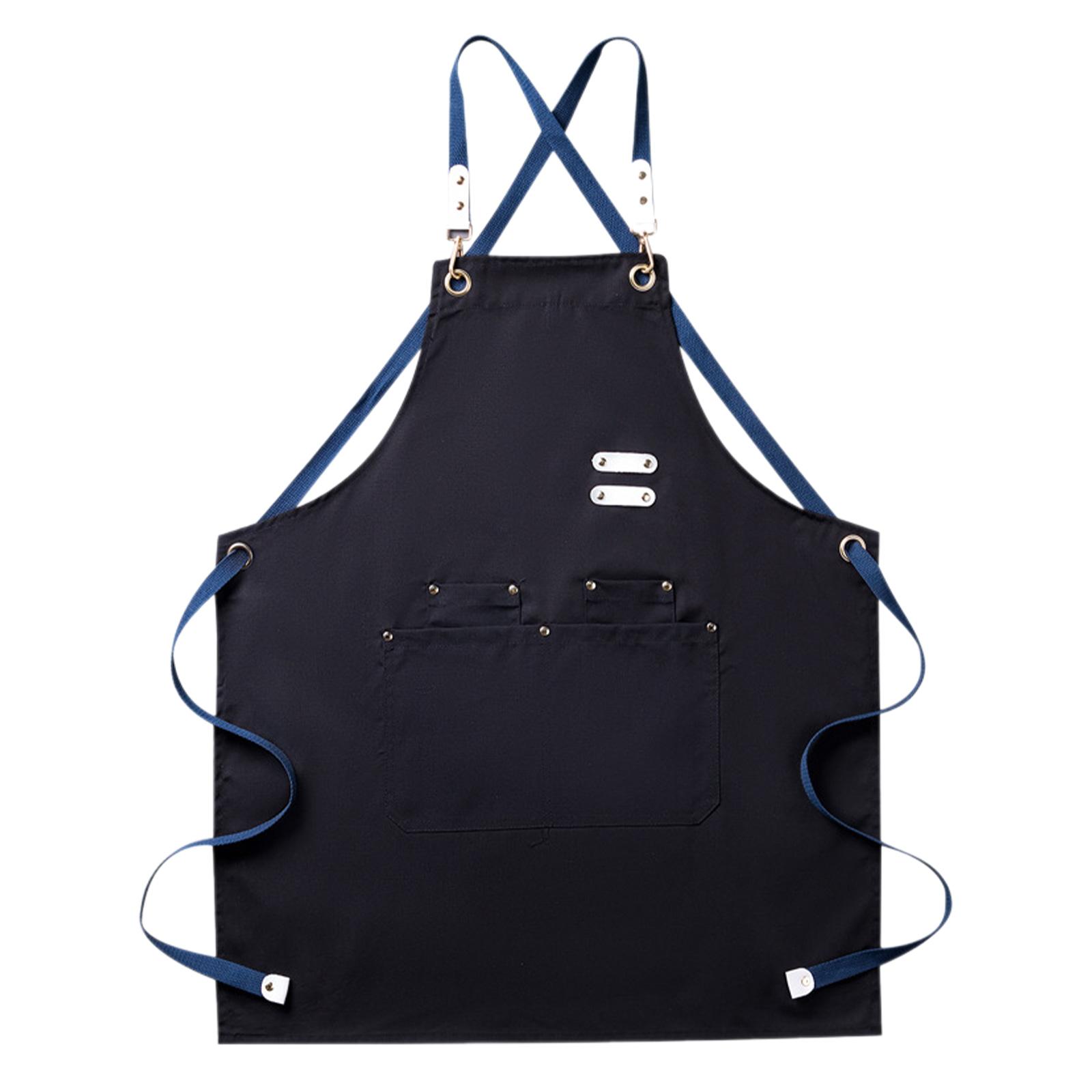 Bothyi - Delantal De Lona Para Hombre, Cafetería, Camarero, Delantal Para Restaurante, Cerámica, Cocina, Negro