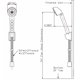 thumbnail image 5 of Kit de Manguera para Cabezal de Ducha Dura Faucet 152 cm Negro, 5 of 5