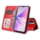 thumbnail image 3 of Funda tipo cartera FOXDOCK para OnePlus Nord N20 SE 4G , diseño girasol en relieve, cuero PU, cierre magnético, soporte y tarjetero, 3 of 5