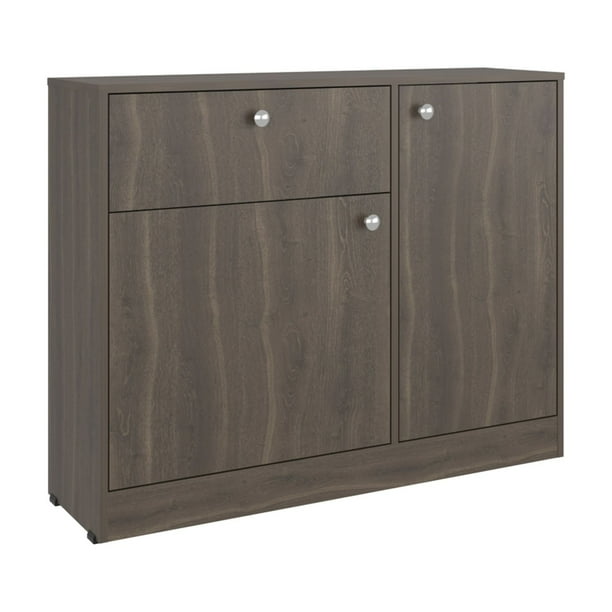Comoda 2 Puertas 80X100X30,2 Cm Café Oscuro