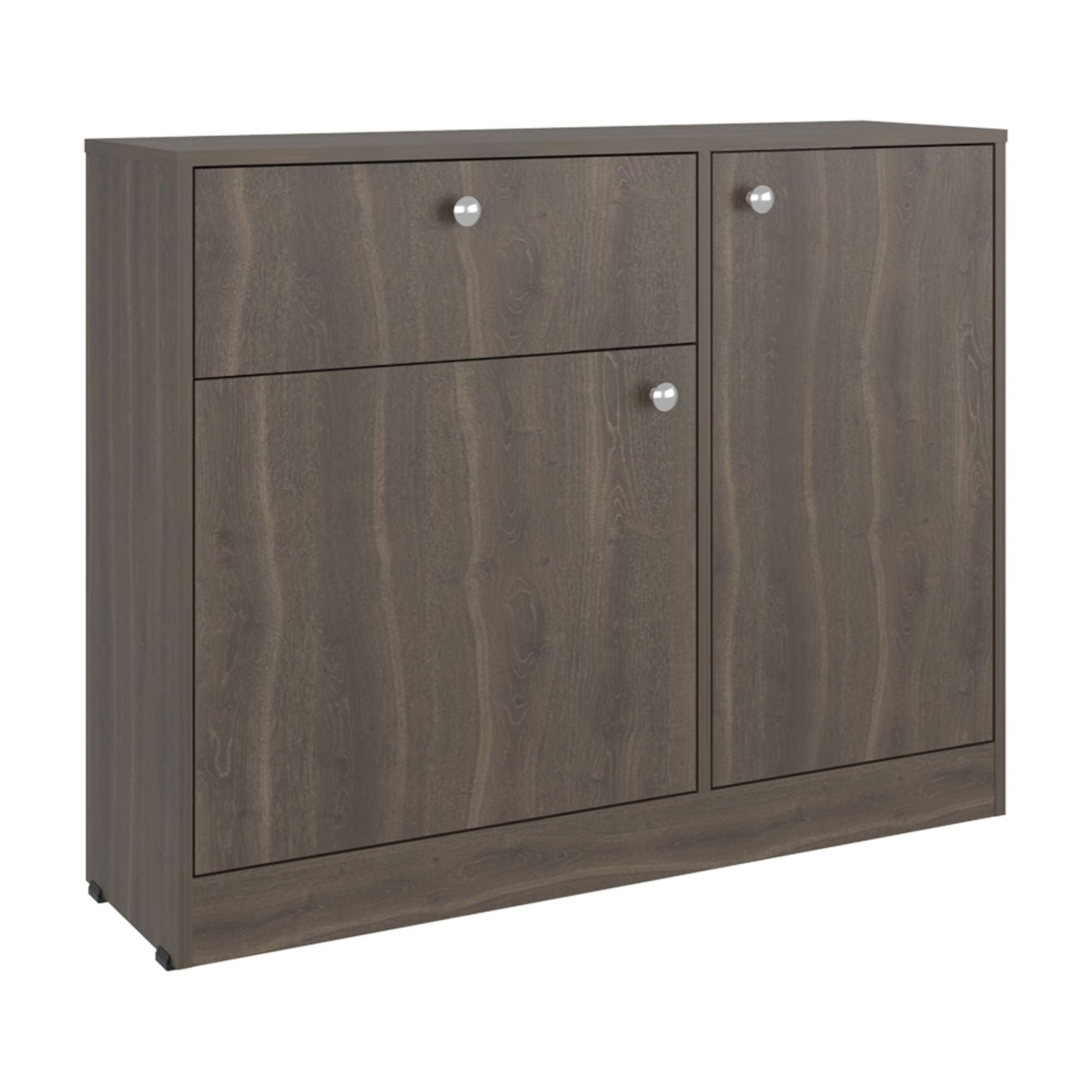 Fmfurniture - Comoda 2 Puertas 80x100x30,2 Cm Café Oscuro