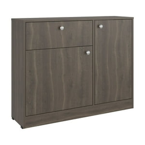 Fmfurniture - Comoda 2 Puertas 80X100X30,2 Cm Café Oscuro