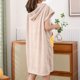 thumbnail image 1 of 1pc Super Absorbent Hooded Bathrobe for Women - Perfect for Shower, Spa, and Bath - Includes Hat and Big Bath Towel, 1 of 5