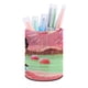 thumbnail image 1 of Vanellope-theme Cylinder Pen Holder Pencil Organizer with Flannel Lining PVC Leather Material Cardboard Base for study work 10*8CM, 1 of 6