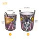 thumbnail image 5 of Mobile Suit Gundam SEED Freedom Cesta de lavandería de gran capacidad redonda con asa, bolsa para ropa sucia plegable, almacenamiento para dormitorio, baño y lavadero 44x35 cm, 5 of 6