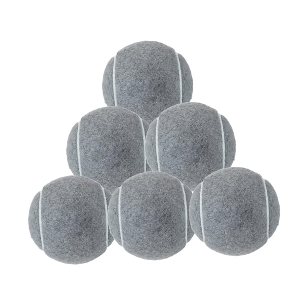 6 PPCS Balls de tenis para el entrenamiento para principiantes que practican bolas de entrenamiento de tenis para perros de mascotas 64 mm de diámetro Gris
