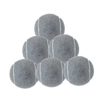 Magideal - 6 Ppcs Balls De Tenis Para El Entrenamiento Para Principiantes Que Practican Bolas De Entrenamiento De Tenis Para Perros De Mascotas 64 Mm De Diámetro Gris
