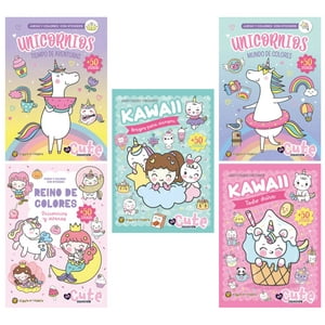 Editorial Guadal - Libro Pack Libros Para Colorear Kawai So Cute