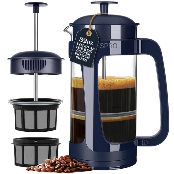 Prensa Francesa ESPRO 965 ml Azul con Microfiltro