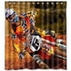 thumbnail image 1 of Cortina de ducha de motocross Ryan Dungey, juego de cortina de baño con ganchos, tamaño 66 x 72 pulgadas, 1 of 3