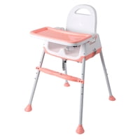 Mundo Online - Silla Comer Bebe Altura Regulable Easy Travel Rosada