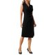 thumbnail image 2 of Vestido Envolvente con Cuello de Solapa para Mujer INSPIRE CHIC Sin Mangas Abertura Frontal Diseño Fruncido Lápiz Negro, 2 of 5