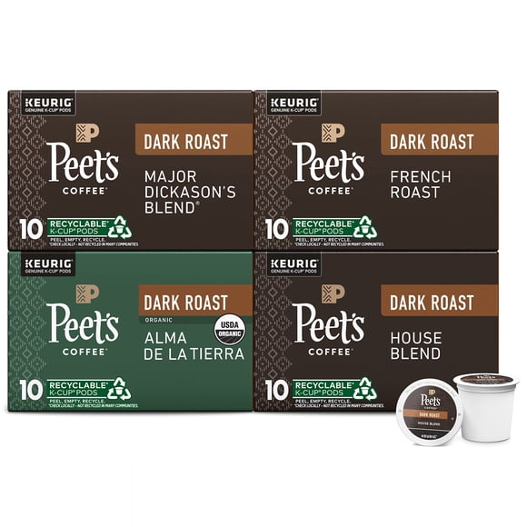 Cápsulas de café Peet's Coffee Keurig K-Cup Dark Roast, 40 unidades
