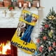 thumbnail image 1 of Megamind Tema: Calcetines de Navidad, fino lino blanco para colgar en escaleras y chimenea, decoración navideña para el hogar, regalo de Navidad. 45cm × 32cm, 1 of 5