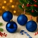 thumbnail image 2 of 16 Esferas Bambalinas Adorno Navideño Azul 6cm Decoracion, 2 of 2