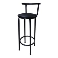 Incatex - Taburete Con Respaldo Negro 35X35X100 Cm