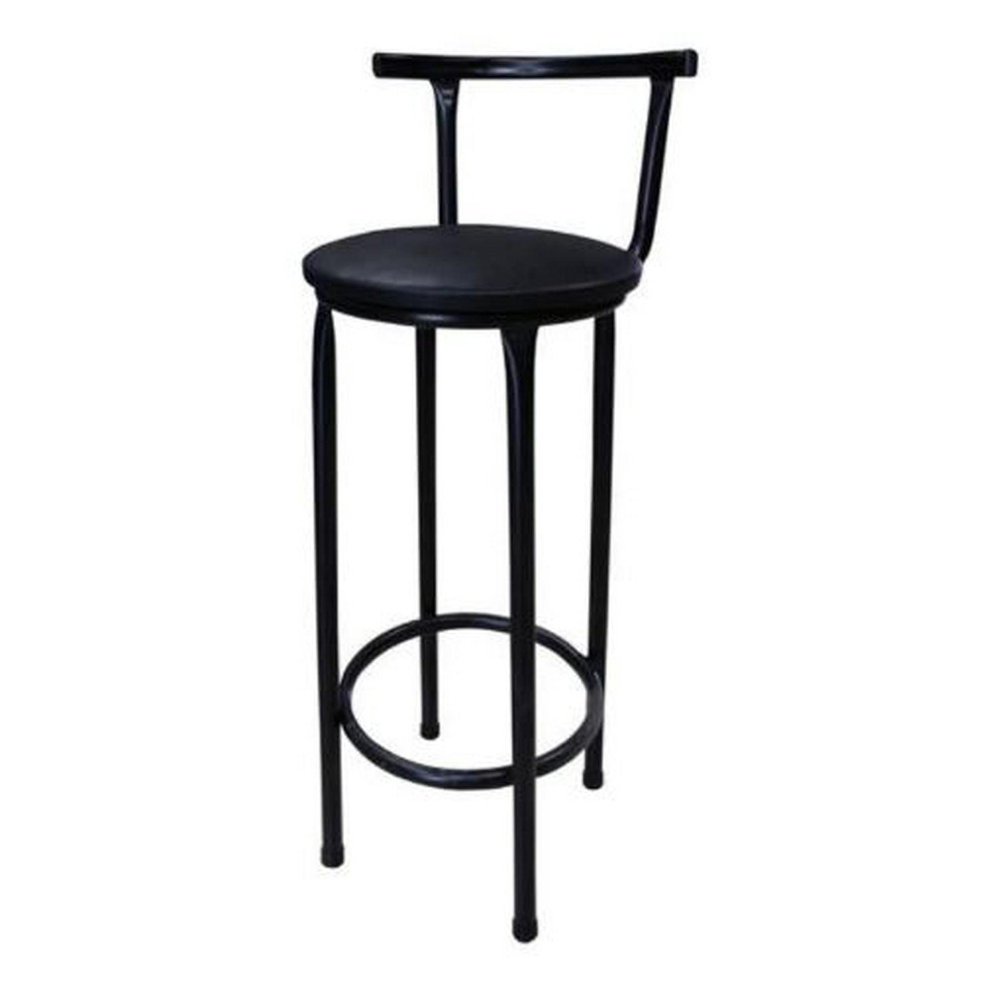 Incatex - Taburete Con Respaldo Negro 35x35x100 Cm