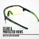 thumbnail image 4 of Gafas de seguridad Jackson Safety Maxview+ Wraparound Black, 4 of 6