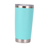 Magideal - Vaso Aislado Al Vacío De Material Acero Inoxidable, Taza De De Agua Con Tapa, Taza De Doble Pared Para Cocina, Oficina, Hogar, Bebidas Calientes, Verde Claro
