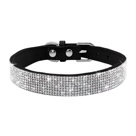 Collar con Brillantes Glam para Perros - Negro XL
