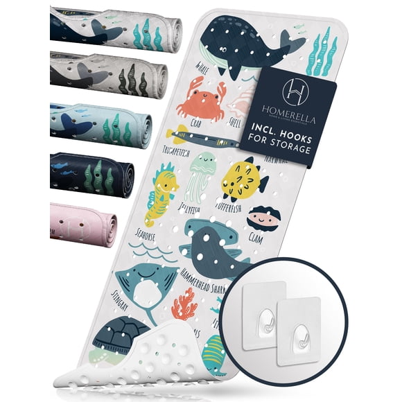 Alfombra de baño Homerella antideslizante para niños y bebés de 40 x 16 cm