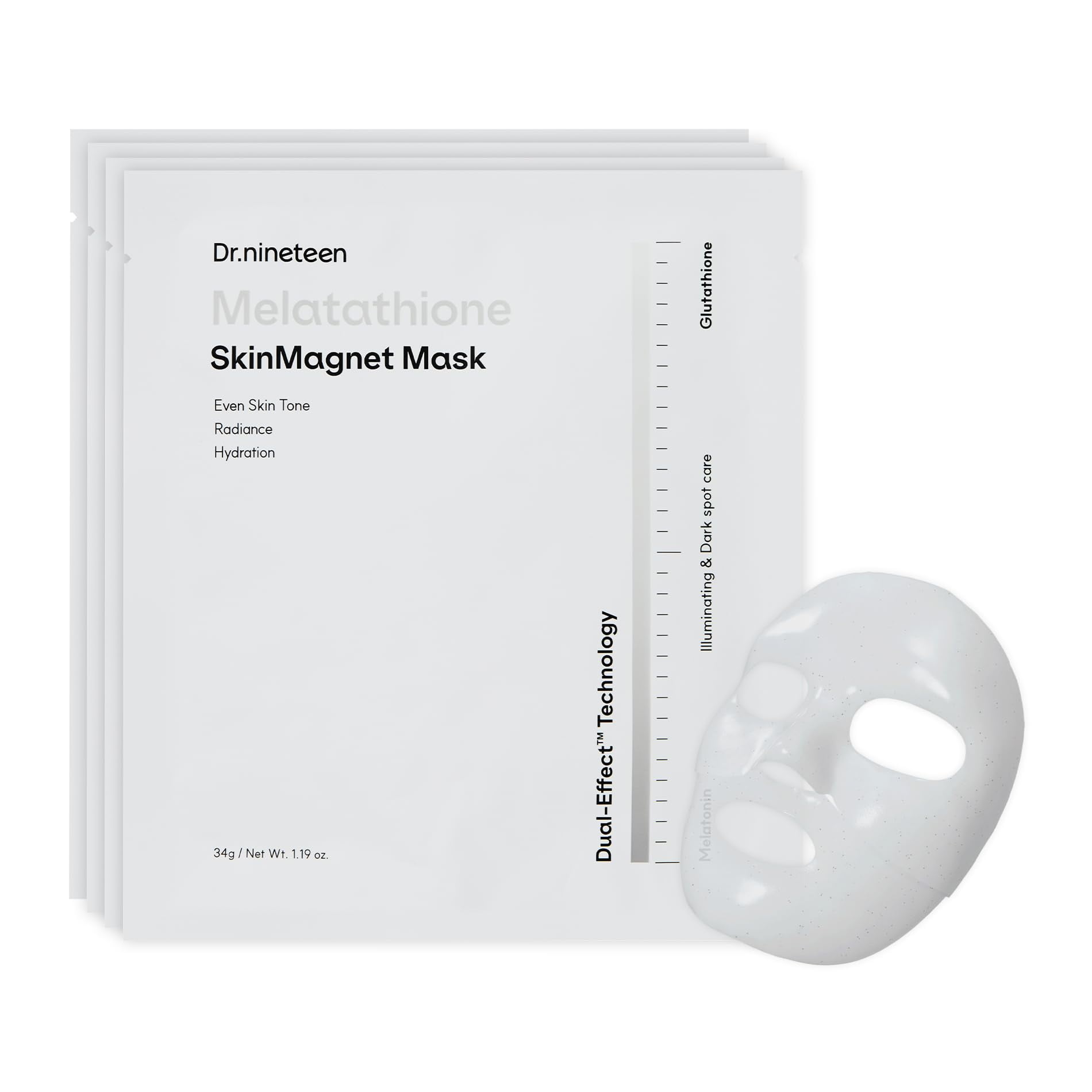 Dr.nineteen - Mascarilla Facial De Hidrogel Dr. Nineteen Melatathione Skin Magnet