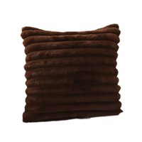 Bothyi - Funda De Almohada De Felpa De Piel Sintética Para Sala De Estar, Silla, Dormitorio, Marrón Oscuro