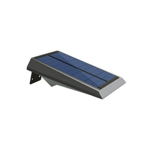 Pro Outdoor - Aplique Solar Contra Agua Ultra Plano Con Sensor De Movimiento Negro