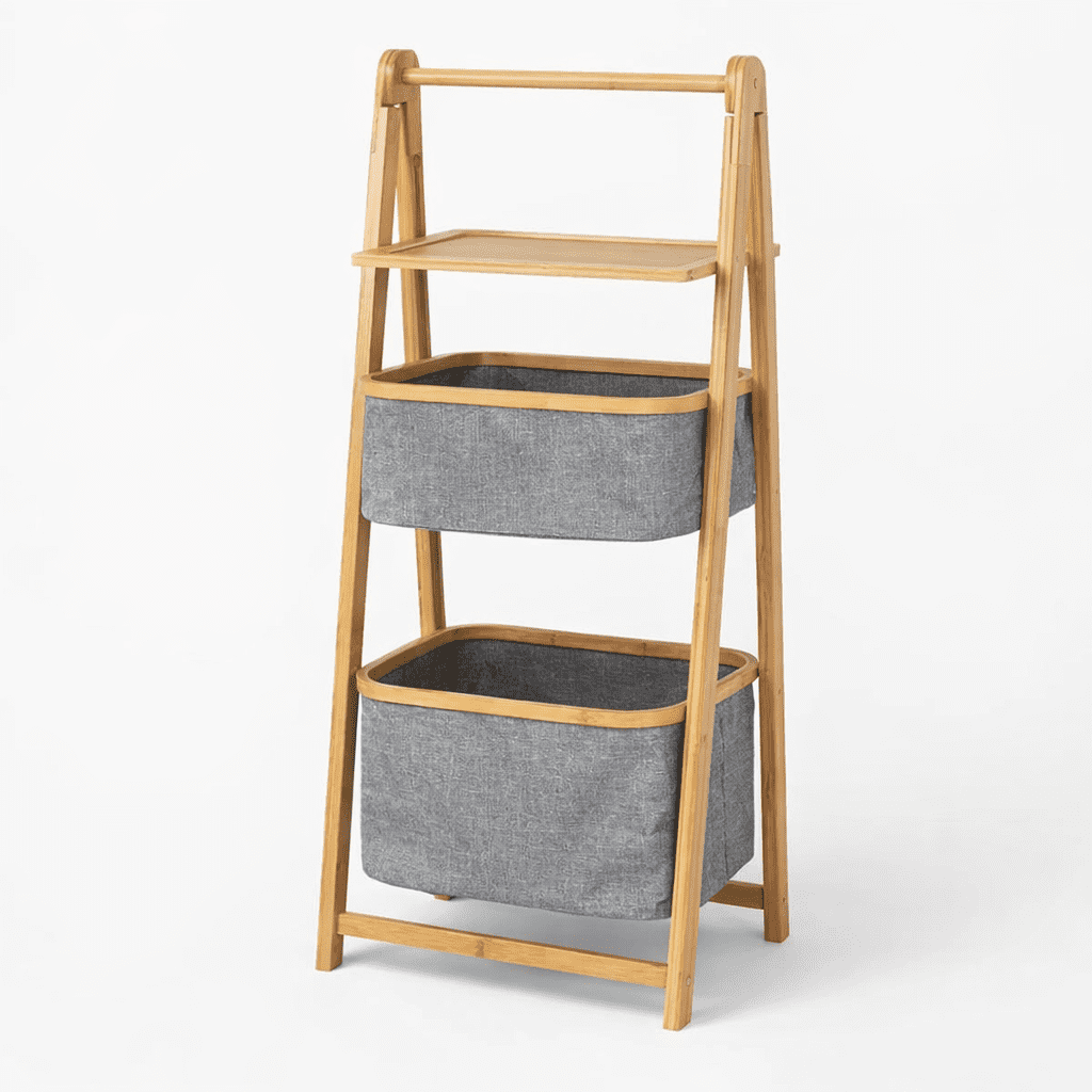 Space Home - Mueble Organizador De Bambú 3 Niveles Plegable