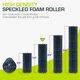 thumbnail image 2 of Rodillo de espuma ProSourceFit de alta densidad, 45 cm, firme, negro y azul, 2 of 6