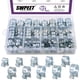 thumbnail image 1 of Kit de miniabrazaderas para mangueras de inyección de combustible Swpeet, chapadas en zinc, 92 unidades, 1 of 7