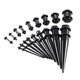 thumbnail image 5 of Kit De Estiramiento De Medidores De Oreja De 18 Piezas, Tapones Cónicos 14G-00G, Expansores Negros, 5 of 5