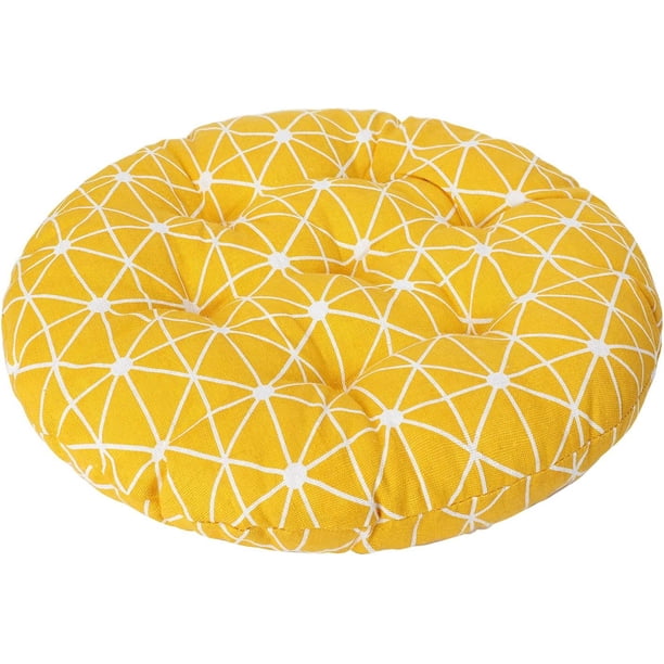 Cojín redondo para silla de bistró de 15 pulgadas, decorativo para interiores y exteriores, grueso y suave, para casa, oficina, jardín y patio.