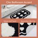 thumbnail image 3 of Alfombra de Baño Estética Linda REGALWOVEN, Alfombra de Baño de Pila Alta Ultra Suave y Absorbente, Alfombra de Microfibra Impresa Antideslizante Corazón Negro 32" x 20", 3 of 6