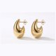 thumbnail image 1 of Aros para mujer forma de gotas medianos Dorados esmaltados, 1 of 3