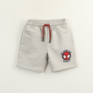 Short Cordón Niño Gris Personaje Spidey Marvel