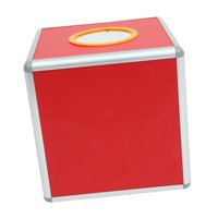 Magideal - Urna De Votación Caja De Lotería Caja De Aleación De Aluminio Con Ranura Buzón Comunitario Multifuncional Rojo Caja De Almacenamiento De Boletos Caja 30 Centímetros