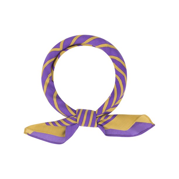 INSPIRE CHIC Pañuelo de Cuello Cuadrado para Mujer Estampado de Espiga a Rayas Pañuelo para la Cabeza y Cinta para el Cabello para Uso Diario 27.6x27.6"(LxW) Púrpura Amarillo