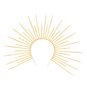 Magideal - Diadema Halloween Cinta Solar Accesorio Para Disfraz Banda Creativa De Cabeza Ligera Y Cómoda Adecuada Para Fiestas Temáticas Actuaciones En Escenario Oro