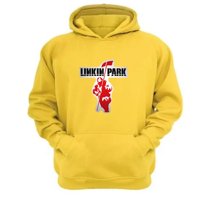 Genérico - Poleron Canguro Linkin Park Amarillo Talla S Unisex