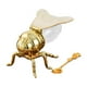 thumbnail image 1 of Tarro De Miel De Abeja Con Cuchara De Lujo Incluida Para Regalo Festivo De Inauguración De La Casa Cocina Oro, 1 of 5