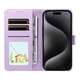 thumbnail image 4 of Funda Cartera para Samsung Galaxy A17 Perro Cachorro Grabado con Tarjetas Soporte Correa Morado, 4 of 6