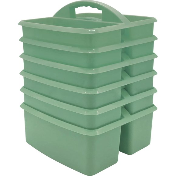 Cajón de almacenamiento portátil verde eucalipto Teacher Created Resources 23x23x13 cm (juego de 6)