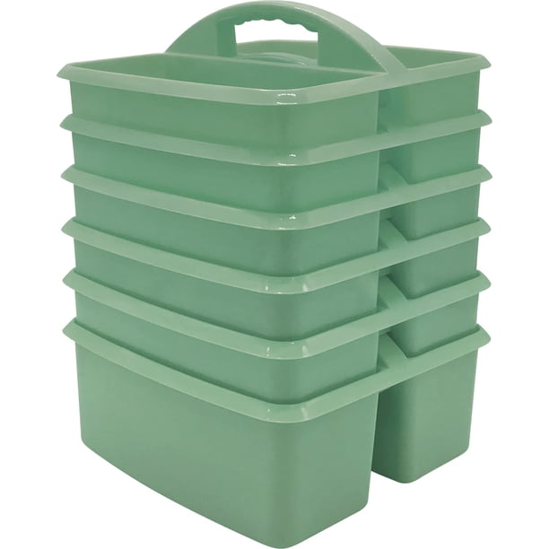 Cajón de almacenamiento portátil verde eucalipto Teacher Created Resources 23x23x13 cm (juego de 6)