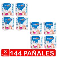 Pañales Emubaby Premium Manga X8 - Talla G - 144 Pañales