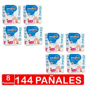 Pañales Emubaby Premium Manga X8 - Talla G - 144 Pañales