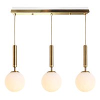 Genérico - Lámpara Colgante Techo Globo Cristal Moderna 3 Esferas Jhn