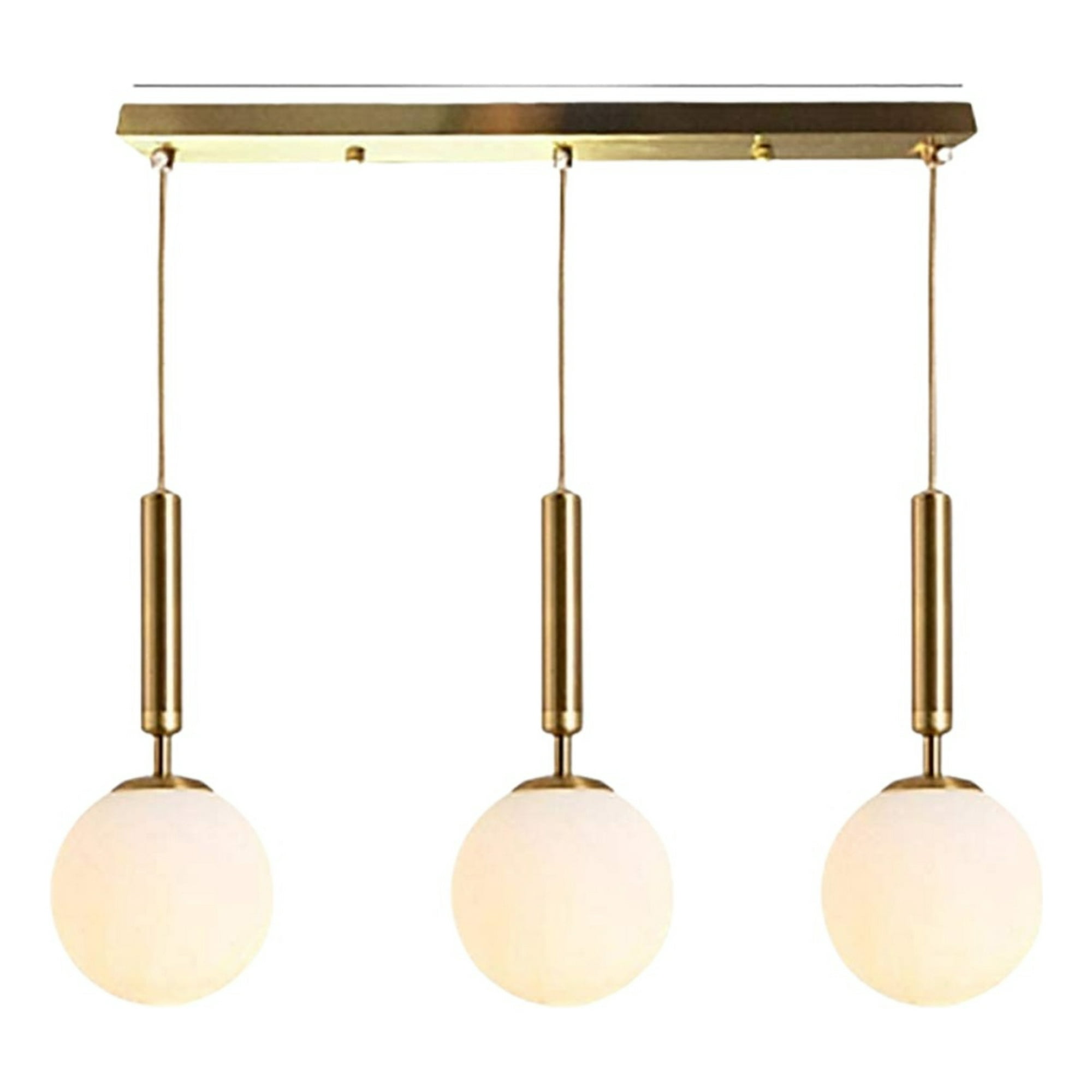 Genérico - Lámpara Colgante Techo Globo Cristal Moderna 3 Esferas Jhn