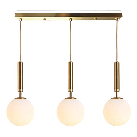 Genérico - Lámpara Colgante Techo Globo Cristal Moderna 3 Esferas Jhn